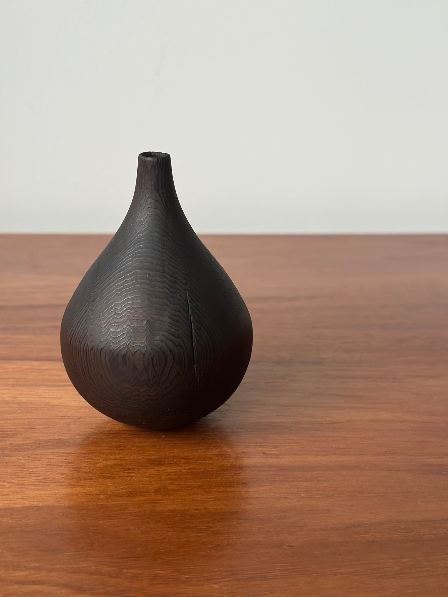 charred teardrop vase